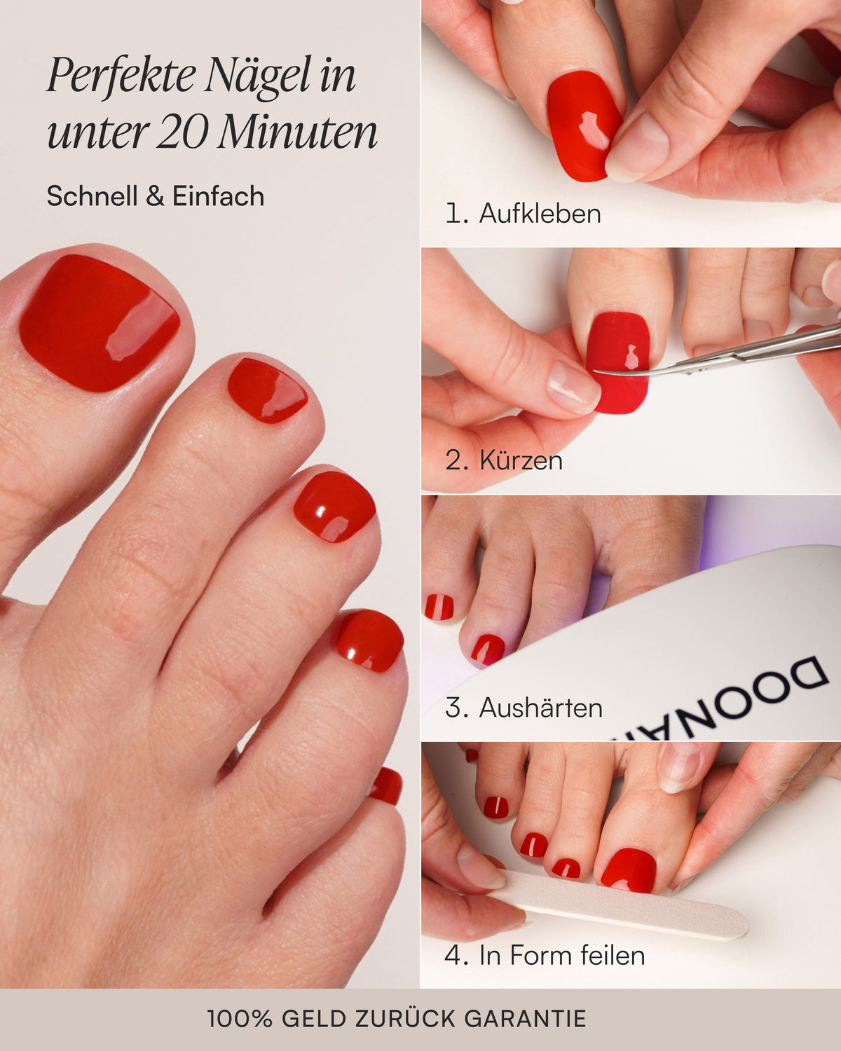 Silent Night Mauve Mani & Pedi Set - UV Gel Strips