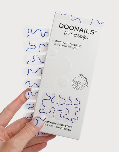 Blue Swirls UV Gel Strips