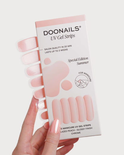 Glazed Peach UV Gel Strips