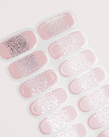 Silver Glitter Ombre UV Gel Strips