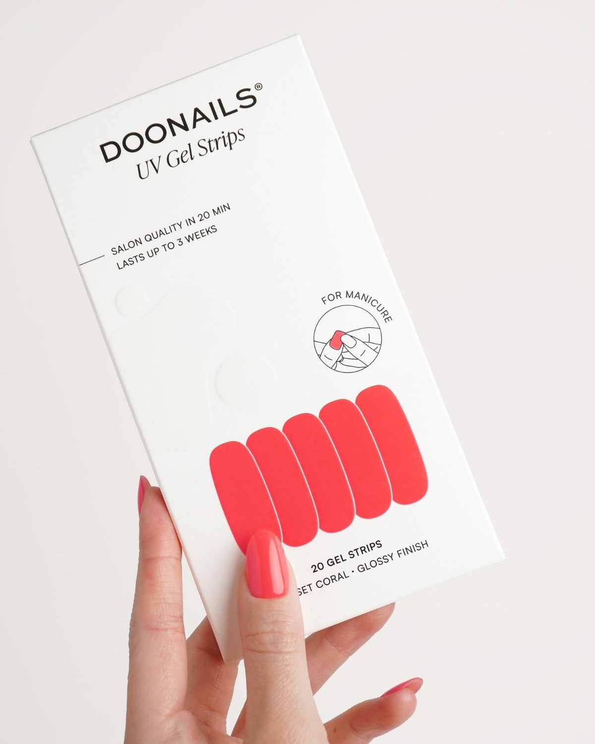 Sunset Coral UV Gel Strips