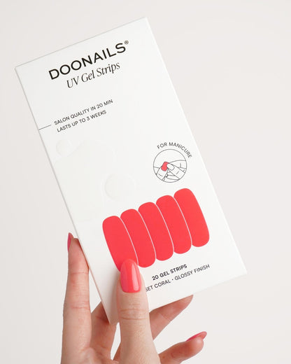Sunset Coral UV Gel Strips