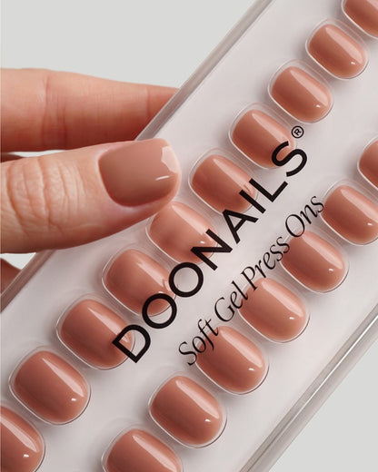 Espresso Ultra Short Square Soft Gel Press Ons