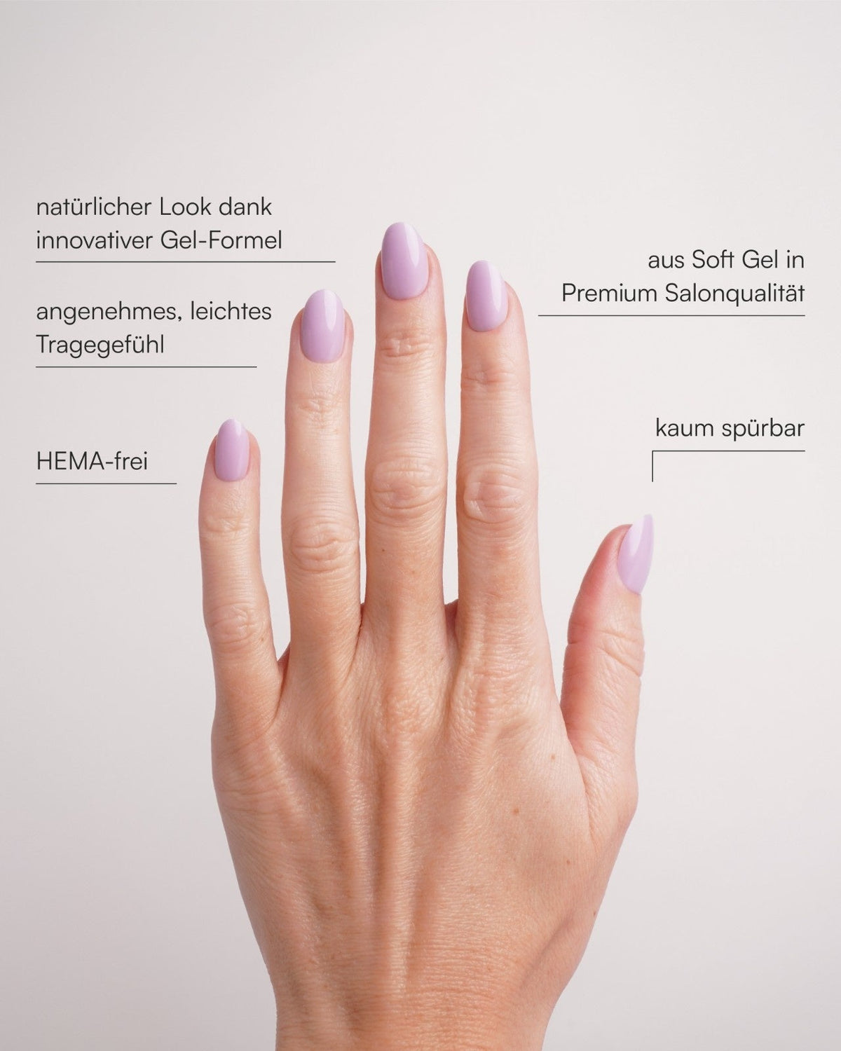 Lavender Mist Short Round Soft Gel Press Ons