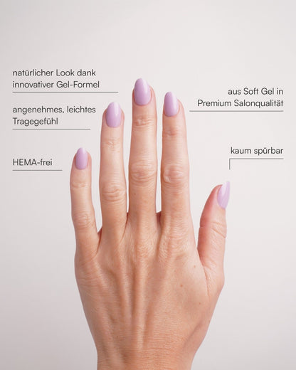 Lavender Mist Short Round Soft Gel Press Ons