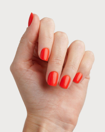 On Fire Extra Short Square Soft Gel Press Ons