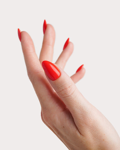 On Fire Short Almond Soft Gel Press Ons