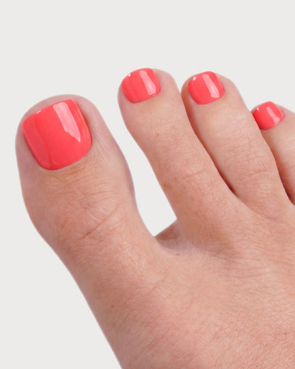 Sunset Coral Pediküre Soft Gel Press Ons
