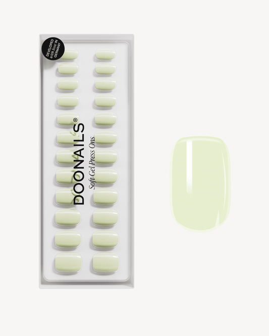 Pistachio Short Square Soft Gel Press Ons