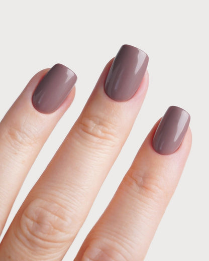 Silent Night Mauve Short Square Soft Gel Press Ons