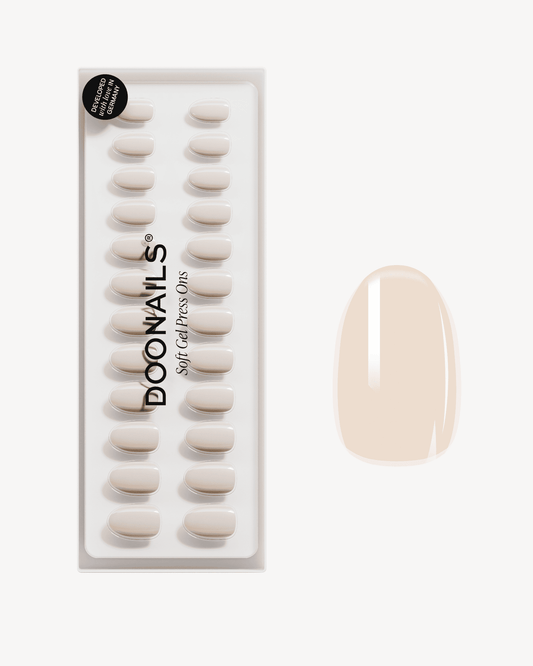 Vanilla Short Round Soft Gel Press Ons
