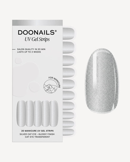 Silver Cat Eye UV Gel Strips