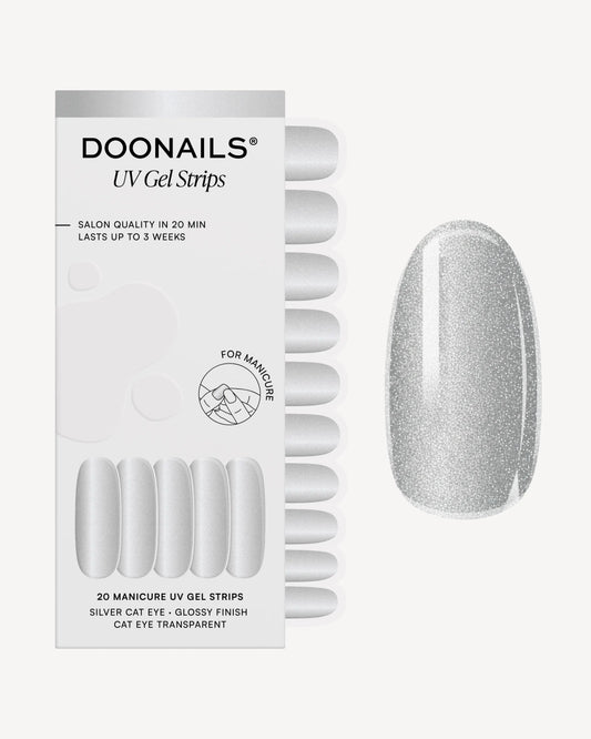 Silver Cat Eye UV Gel Strips