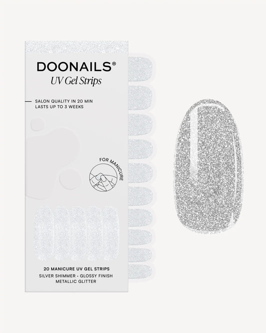 Silver Shimmer UV Gel Strips