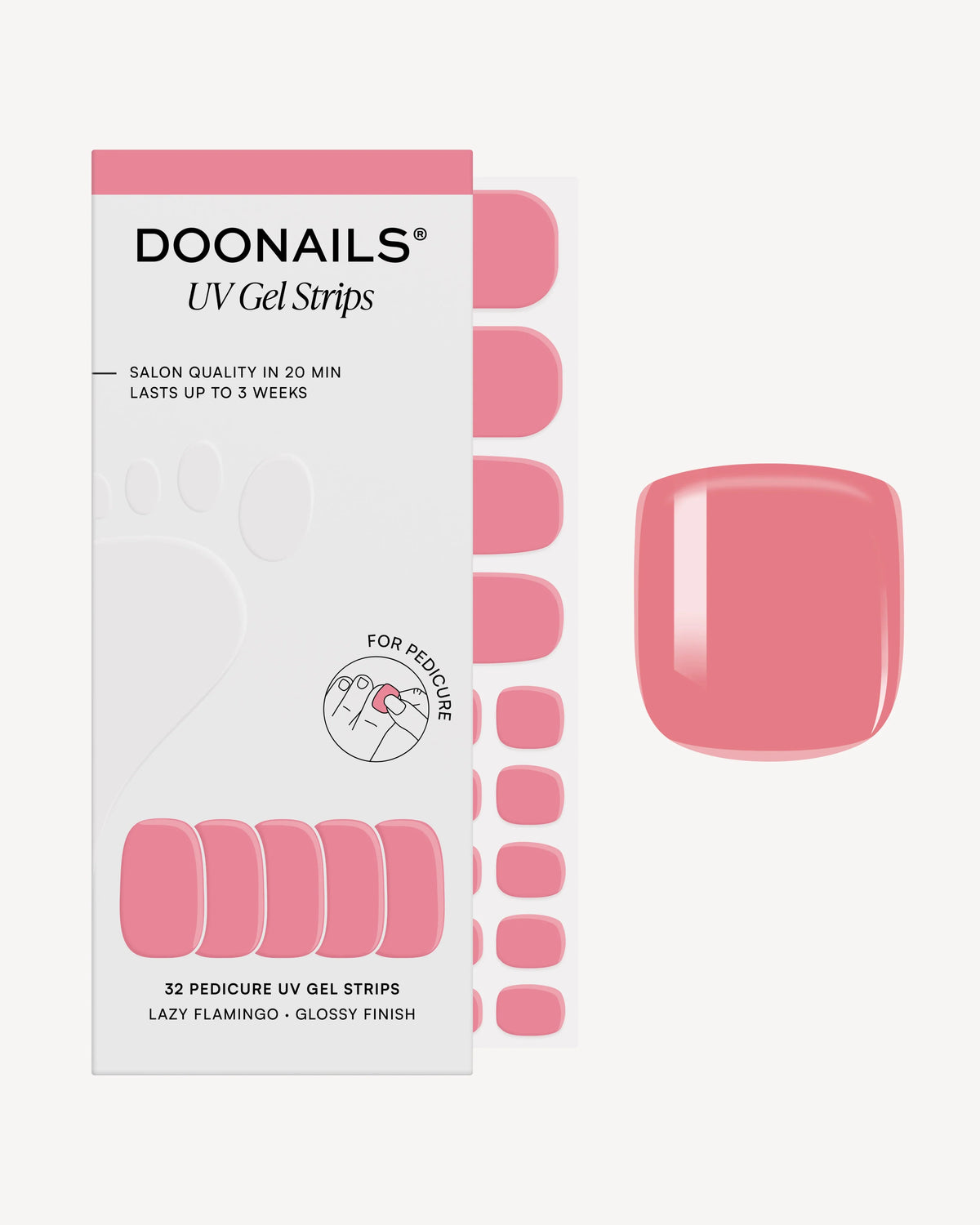 Lazy Flamingo Pediküre UV Gel Strips