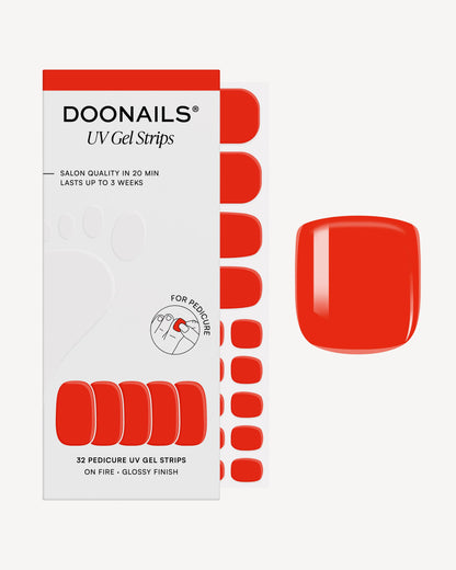 On Fire Pediküre UV Gel Strips