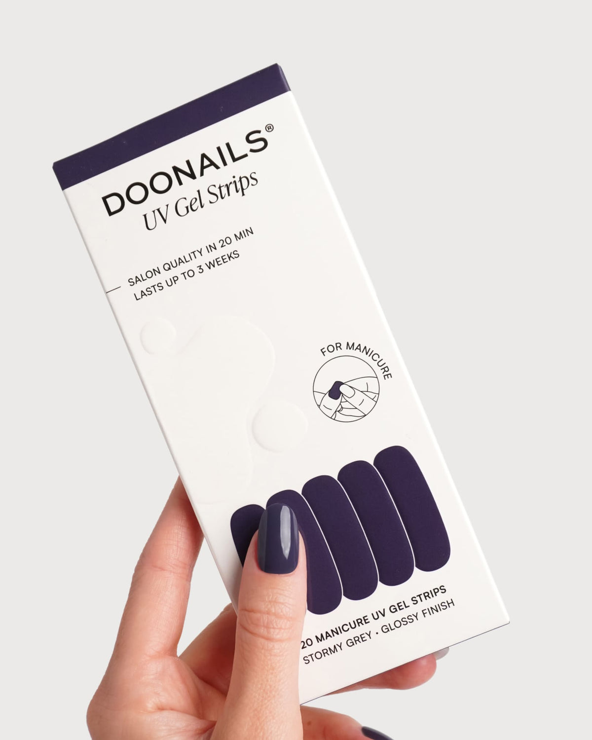 Stormy Grey UV Gel Strips