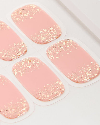 Gold Glitter Ombre UV Gel Strips