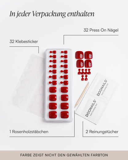 Snow White Pediküre Soft Gel Press Ons